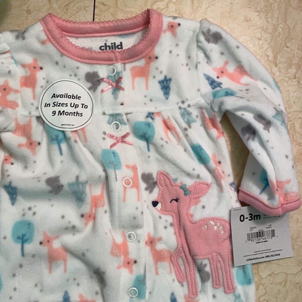 NWT fleece snap pjs